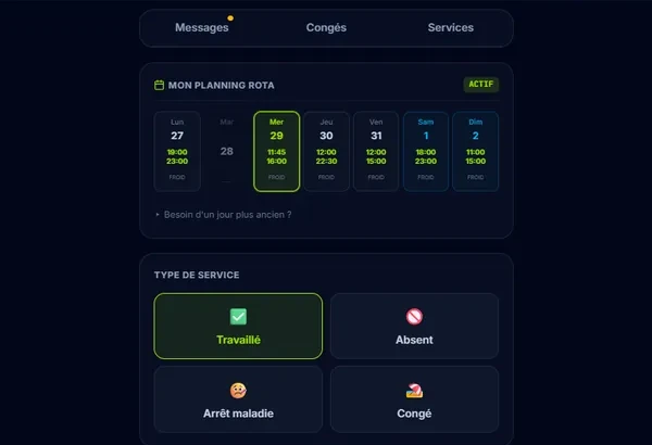 Espace salarié Brigado sur téléphone
